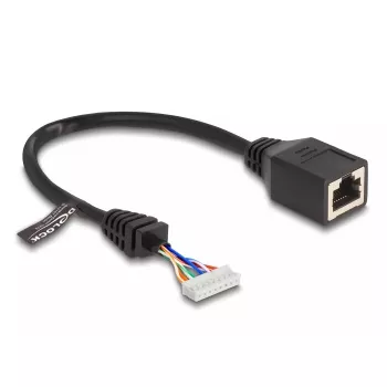 Verkkokaapeli DeLOCK 88006 RJ45-liitin - piikkirima liitin Cat5e 0,23 m musta