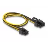 DeLOCK 83004 sisäinen virtakaapeli 0,5 m PCI-E 6-pin - 2 x 6+2-pin