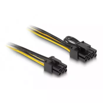 DeLOCK 83004 sisäinen virtakaapeli 0,5 m PCI-E 6-pin - 2 x 6+2-pin