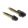 DeLOCK 83004 sisäinen virtakaapeli 0,5 m PCI-E 6-pin - 2 x 6+2-pin