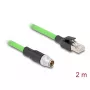 Verkkokaapeli DeLOCK M12 kaapeli X-koodattu 8-napainen pistoke - RJ45 pistoke PUR TPU 2 m