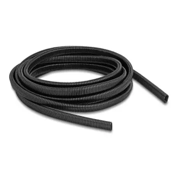 DELOCK muovinen joustava ovaali kaapelinsuojaputki 13,6 x 6,3 mm, 5 m, musta