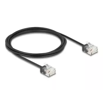 DeLOCK verkkokaapeli RJ45 Cat.6 UTP erittäin ohut 2 m musta