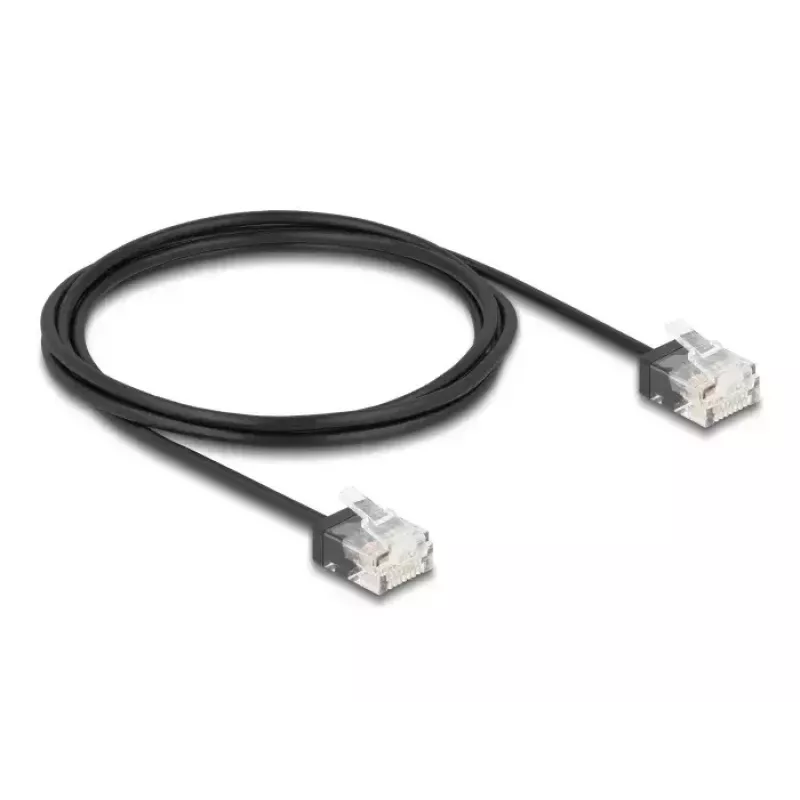 DeLOCK verkkokaapeli RJ45 Cat.6 UTP erittäin ohut 2 m musta