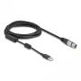 DeLOCK audiokaapeli 3 m XLR 3-napainen USB Type-A musta hopea 84178
