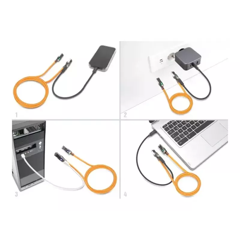 DeLOCK verkkokaapeli RJ45 80408 RJ-45 Cat6a 2 m oranssi