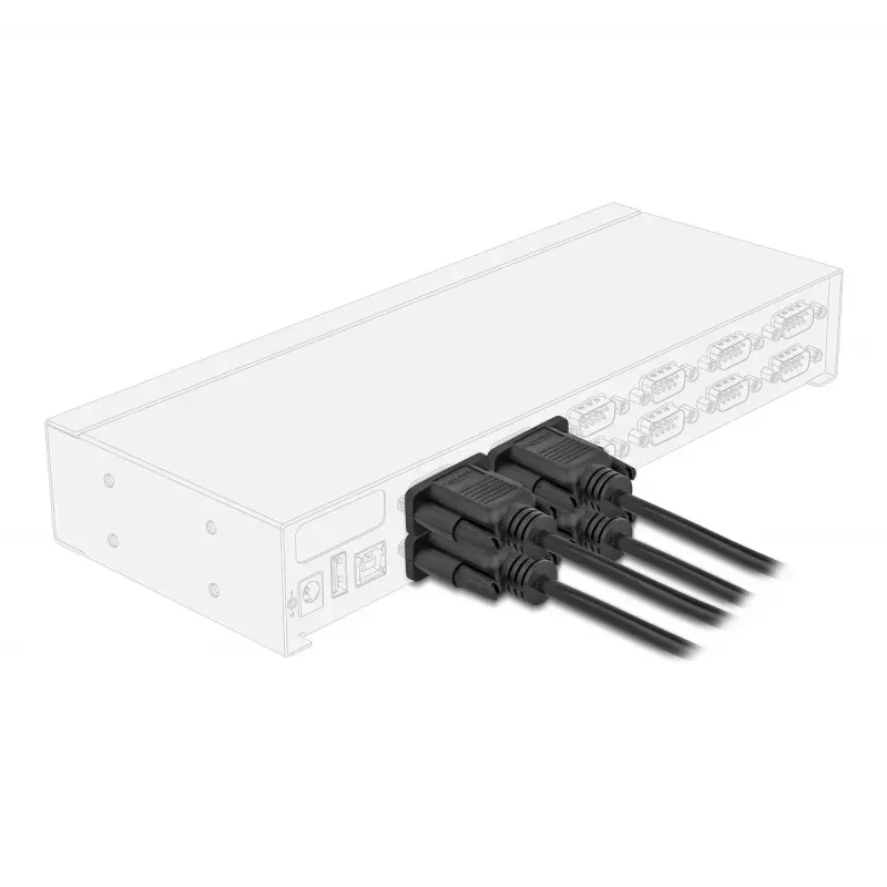 DeLOCK 86824 sarjakaapeli musta 2 m DB-9