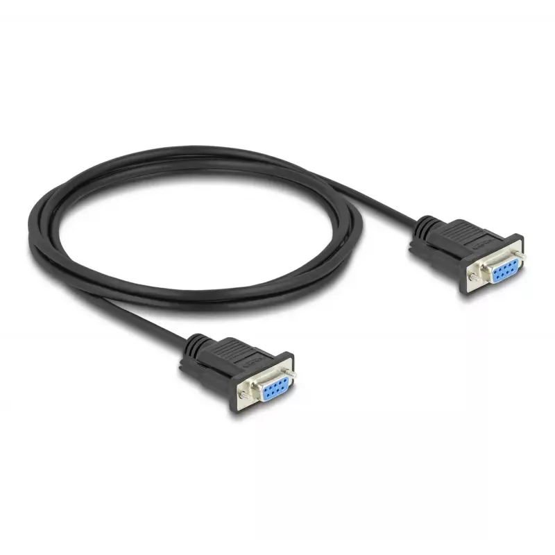DeLOCK 86824 sarjakaapeli musta 2 m DB-9