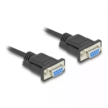 DeLOCK 86824 sarjakaapeli musta 2 m DB-9