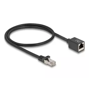 Verkkokaapeli DeLOCK 88052 RJ-45 Cat6a 0,5 m musta