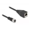 DeLOCK M12-adapterikaapeli D-koodattu 4-napainen liitin RJ45-liittimeen 50 cm