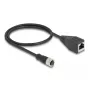 DeLOCK M12-adapterikaapeli D-koodattu 4-napainen liitin RJ45-liittimeen 50 cm