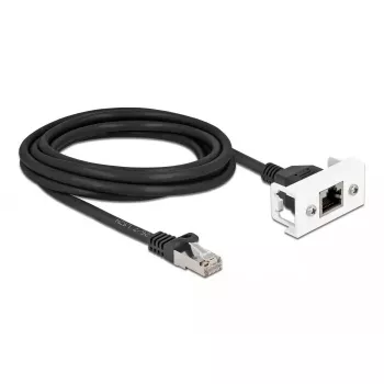 DeLOCK verkon jatkokaapeli Cat.6A 3 m S/FTP RJ45 musta