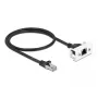 Verkkokaapeli DeLOCK Easy 45 -moduuli RJ45 S/FTP Cat.6A 0,5 m musta