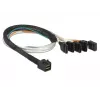 Kaapeli DeLOCK 0,5 m SFF-8643/4 x SATA 7p