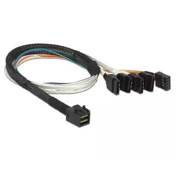 Kaapeli DeLOCK 0,5 m SFF-8643/4 x SATA 7p