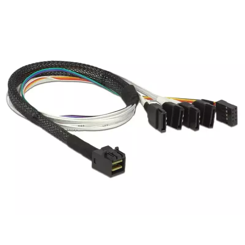Kaapeli DeLOCK 0,5 m SFF-8643/4 x SATA 7p