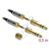 Audiokaapeli DeLOCK 85784 0,5 m 3,5 mm musta harmaa