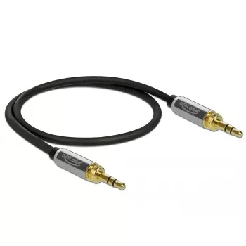 Audiokaapeli DeLOCK 85784 0,5 m 3,5 mm musta harmaa
