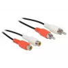 Audiokaapeli DeLOCK 85807 5 m 2 x RCA musta punainen valkoinen