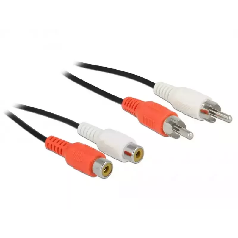 Audiokaapeli DeLOCK 85807 5 m 2 x RCA musta punainen valkoinen