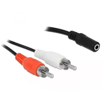 Audiokaapeli DeLOCK 85808 1,4 m 2xRCA 3,5 mm musta punainen valkoinen