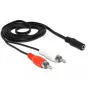 Audiokaapeli DeLOCK 85808 1,4 m 2xRCA 3,5 mm musta punainen valkoinen