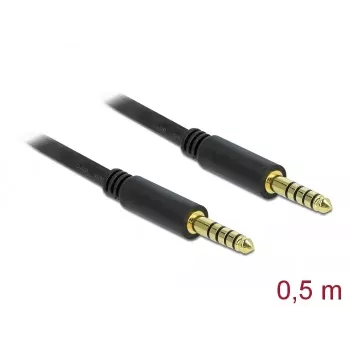 Audiokaapeli DeLOCK 85790 0,5 m 4,4 mm musta