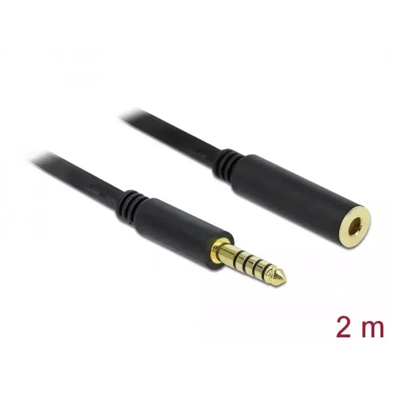 Audiokaapeli DeLOCK 85797 2 m 4,4 mm musta