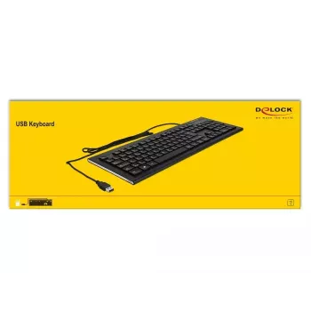 DeLOCK 12672 näppäimistö Office USB QWERTZ saksa musta