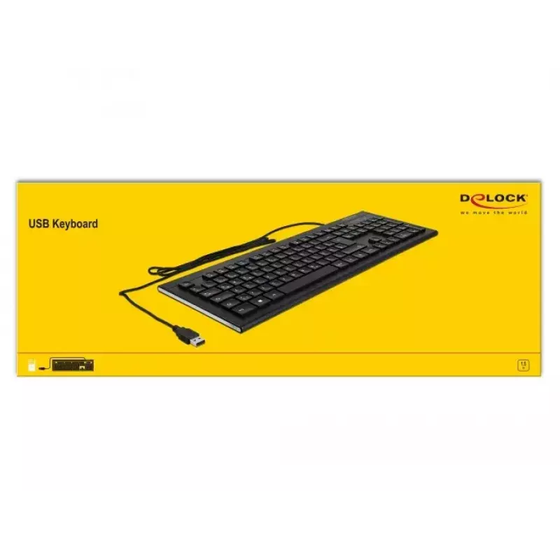 DeLOCK 12672 näppäimistö Office USB QWERTZ saksa musta