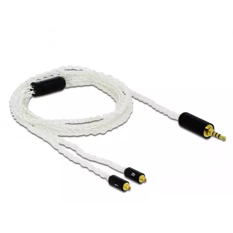 Audiokaapeli DeLOCK 85848 1,2 m 2,5 mm 2x MMCX valkoinen