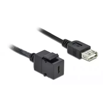 Keystone-moduuli DeLOCK 86384 litteä musta USB-C