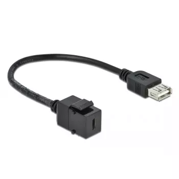 Keystone-moduuli DeLOCK 86384 litteä musta USB-C