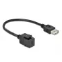 Keystone-moduuli DeLOCK 86384 litteä musta USB-C