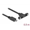 DeLOCK kaapeli USB 2.0 Micro-B naaras paneeliasennus – USB 2.0 Micro-B uros 0,5 m