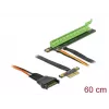 Riser-kortti DeLOCK PCI Express x1 – x16 taipuisalla kaapelilla 80 cm