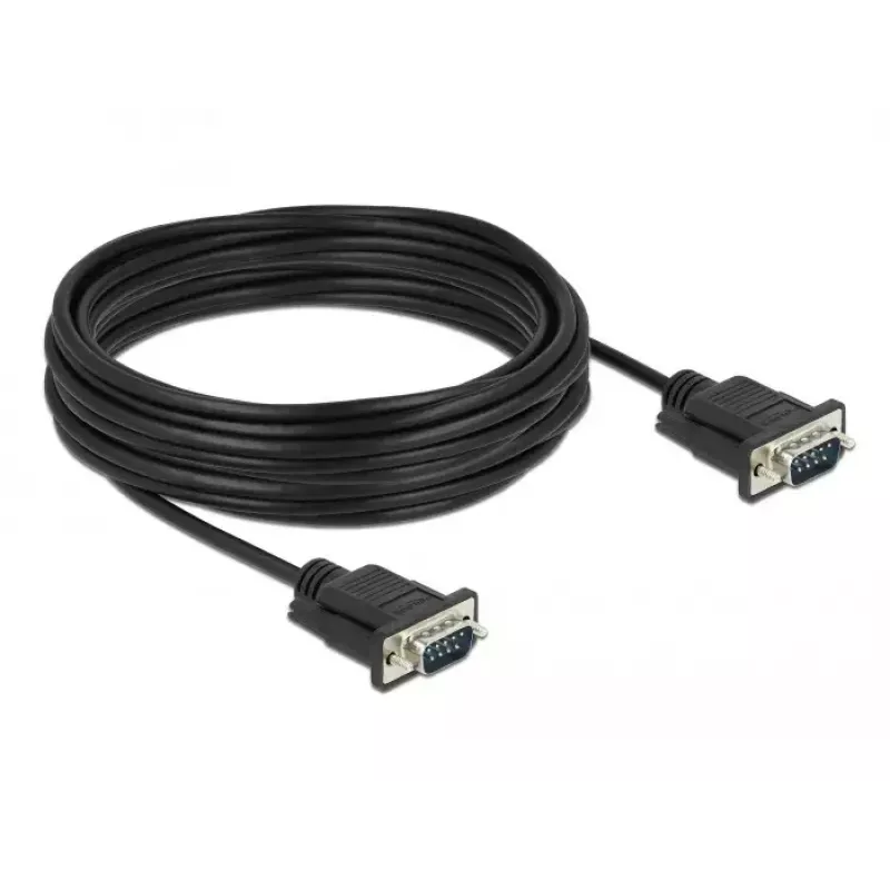 Sarjakaapeli DeLOCK 86577 musta 10 m RS-232 Sub-D9