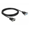 Sarjakaapeli DeLOCK 86603 musta 3 m RS-232 Sub-D9