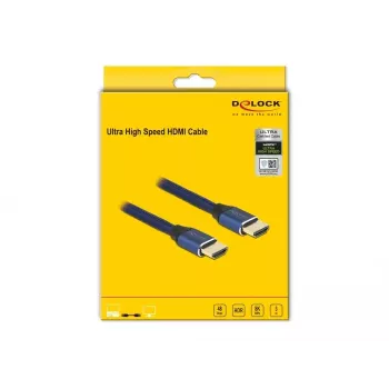 HDMI-kaapeli DeLOCK Ultra High Speed 48 Gbps 8K 60 Hz sininen 3 m