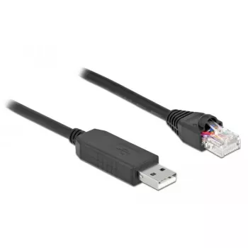 Sarjaliitäntäkaapeli DeLOCK 64161 USB 2.0 Type-A - RS-232 RJ45 2 m musta