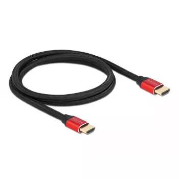 HDMI-kaapeli DeLOCK Ultra High Speed 48 Gbit/s 8K 60 Hz punainen 1 m