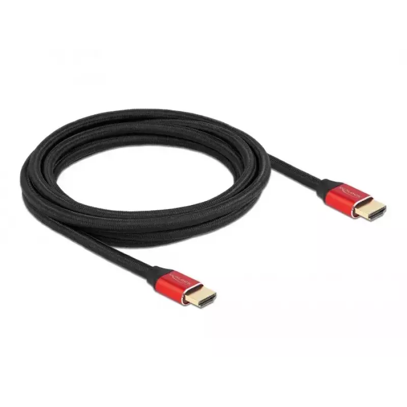 HDMI-kaapeli DeLOCK Ultra High Speed 48 Gbit/s 8K 60 Hz punainen 3 m