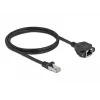 Verkon jatkokaapeli DeLOCK S/FTP RJ45-uros - RJ45-naaras Cat.6A 1 m musta 87001