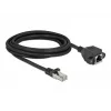 Verkon jatkokaapeli DeLOCK 87003 Cat.6A 3 m musta
