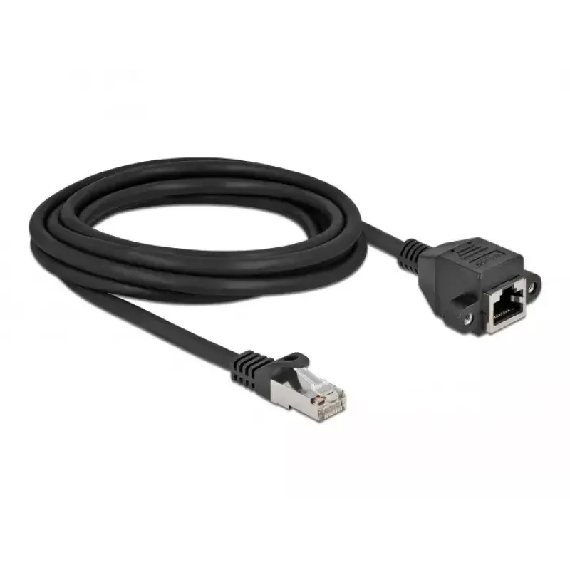 Verkon jatkokaapeli DeLOCK 87003 Cat.6A 3 m musta