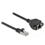 Verkon jatkokaapeli DeLOCK 87003 Cat.6A 3 m musta