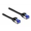 Verkkokaapeli DeLOCK RJ45 Cat.6A S/FTP ohut 0,5 m musta