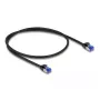 Verkkokaapeli DeLOCK RJ45 Cat.6A S/FTP ohut 0,5 m musta