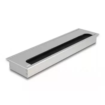 Pöydän kaapeliläpivienti DELOCK 66863, hopea, 80×300×28 mm, 1 kpl